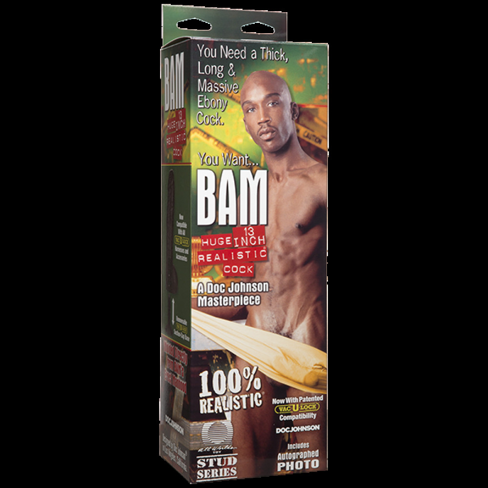 Фаллоимитаторы на присоске, двойные - Фаллоимитатор Doc Johnson BAM - Huge 13 Inch Realistic Cock 2