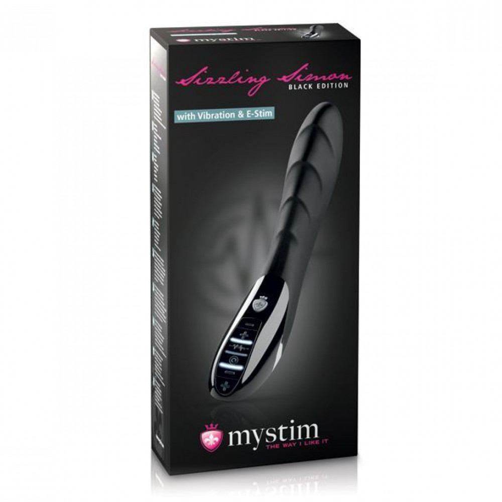 Электростимуляторы - Вибратор с электростимуляцией Mystim Sizzling Simon eStim Black, миостимулятор 1