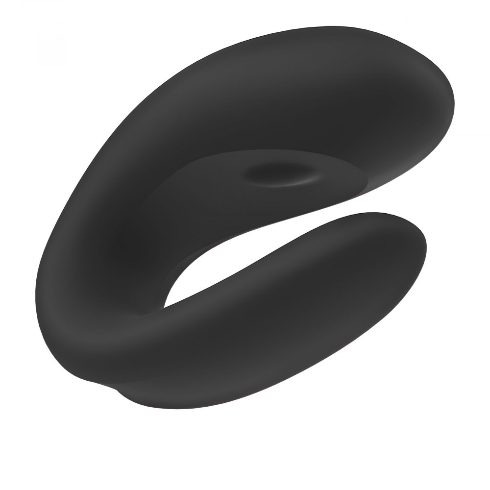 Вибраторы для пар - Смарт-вибратор для пар Satisfyer Double Joy Black с широким клиторальным стимулятором 3