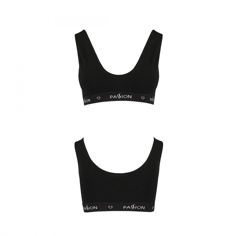Эротические комплекты - Спортивный топ с широкой резинкой Passion PS004 TOP black, size XL 3