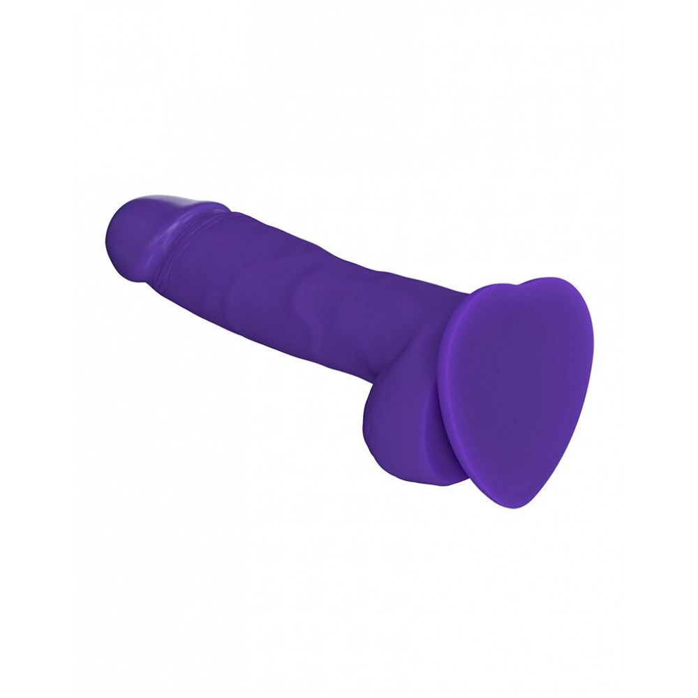 Фаллоимитаторы на присоске, двойные - Реалистичный фаллоимитатор Strap-On-Me SOFT REALISTIC DILDO Violet - Size L 2