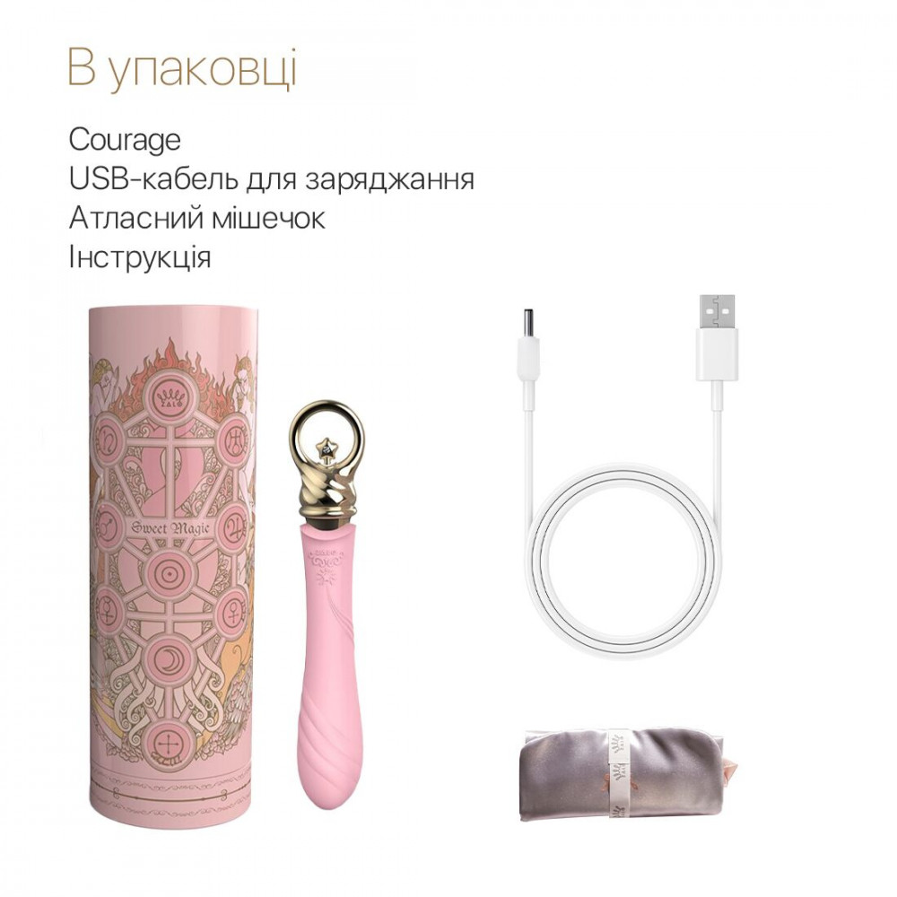 Стимулятор точки G - Вибратор для точки G с подогревом Zalo Sweet Magic - Courage Fairy Pink 3