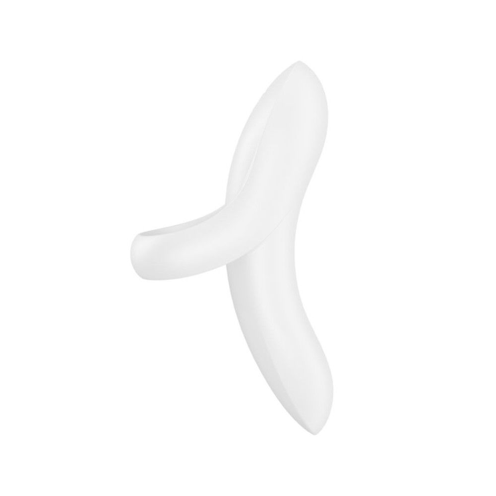 Мини вибраторы - Вибратор на палец Satisfyer Bold Lover White, гибкий 3