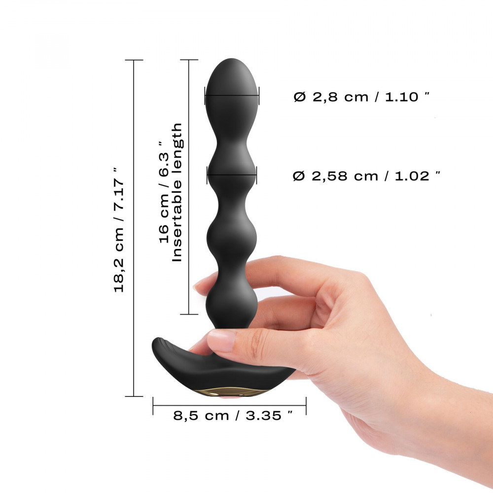 Анальные бусы и цепочки - Анальный вибратор-бусы Dorcel FLEXI BALLS, гибкий ствол, пульт ДУ 2