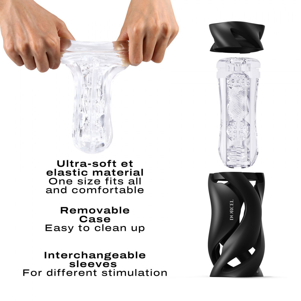 Другие мастурбаторы - Мастурбатор Dorcel DEEP BLOW BLACK, двойное использование 4
