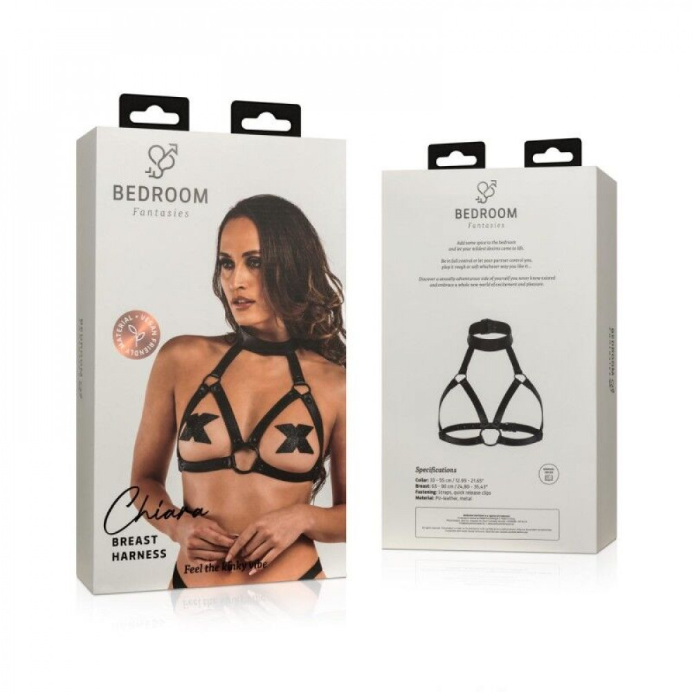 Чокеры, портупеи - Портупея Bedroom Fantasies Chiara Breast Harness - Black 1