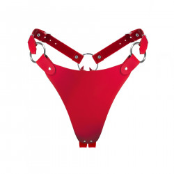 Трусики из натуральной кожи Feral Feelings - String Bikini Red