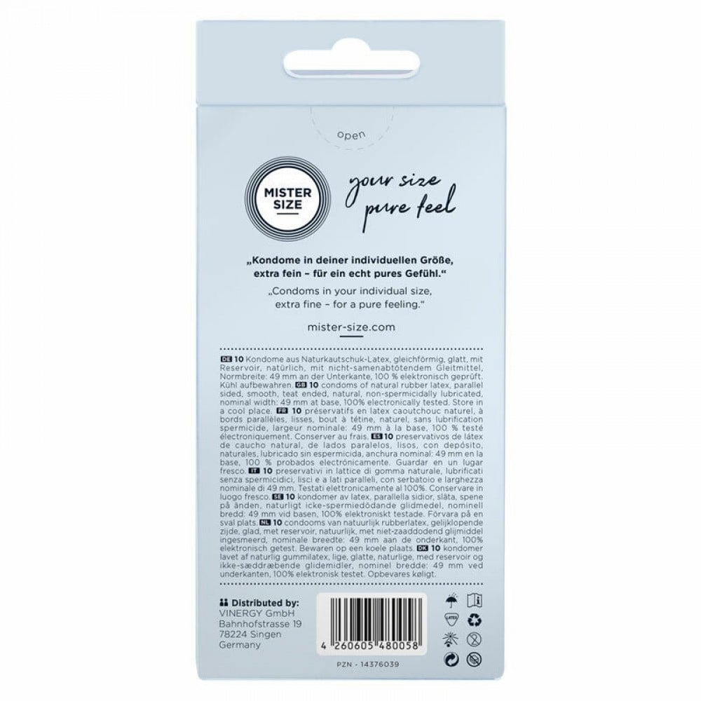 Презервативы - Презервативы Mister Size 69mm pack of 10 1