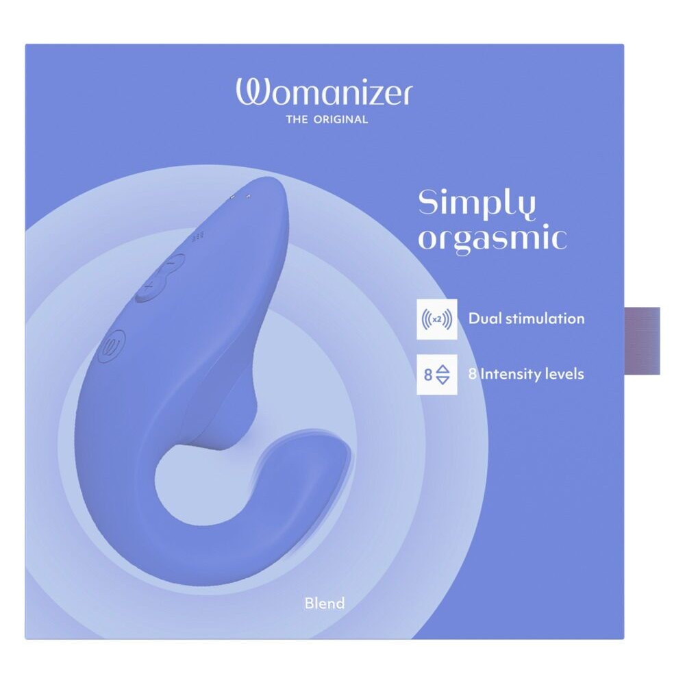 Вибраторы вакуумные - Вакуумный клиторальный стимулятор Womanizer Blend Vibrant Blue 6