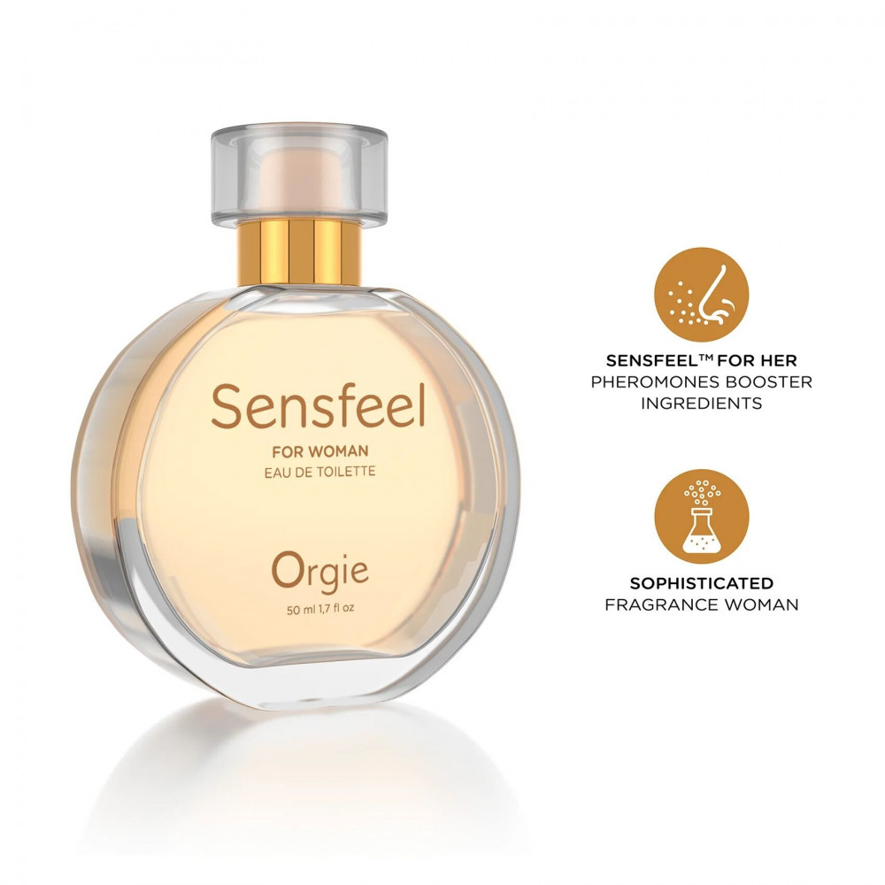 Интимная косметика - Женские духи с феромонами Orgie – Sensfeel for Woman (50 мл), цветочно-фруктовый аромат 1
