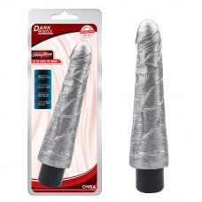 Вибратор реалистичный Chisa Dark Muscle с ярко выраженным узором вен, поворотный регулятор, серебро