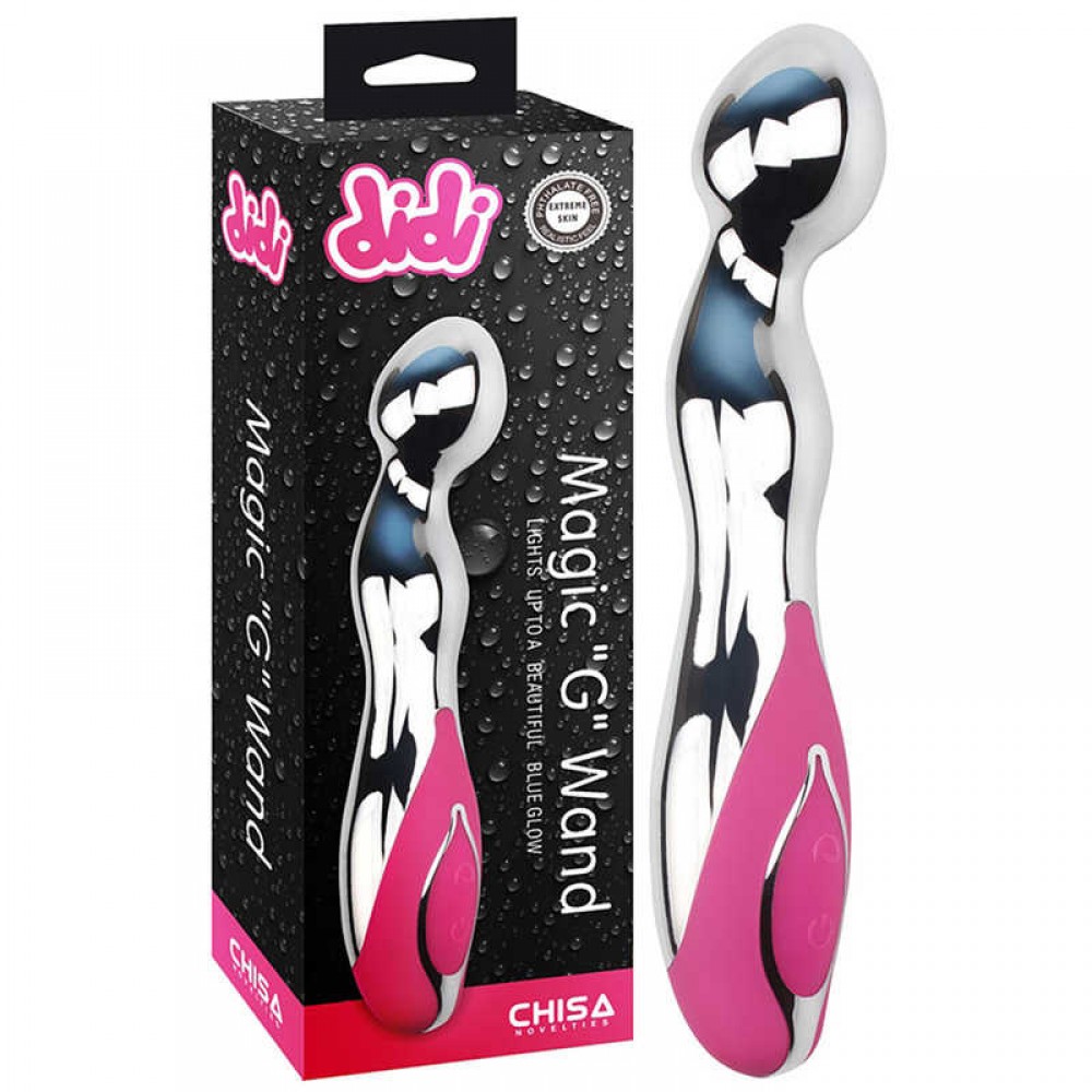 Секс игрушки - Вибромассажер для точки G CHISA DiDi Magic G Wand с подсветкой, розовый