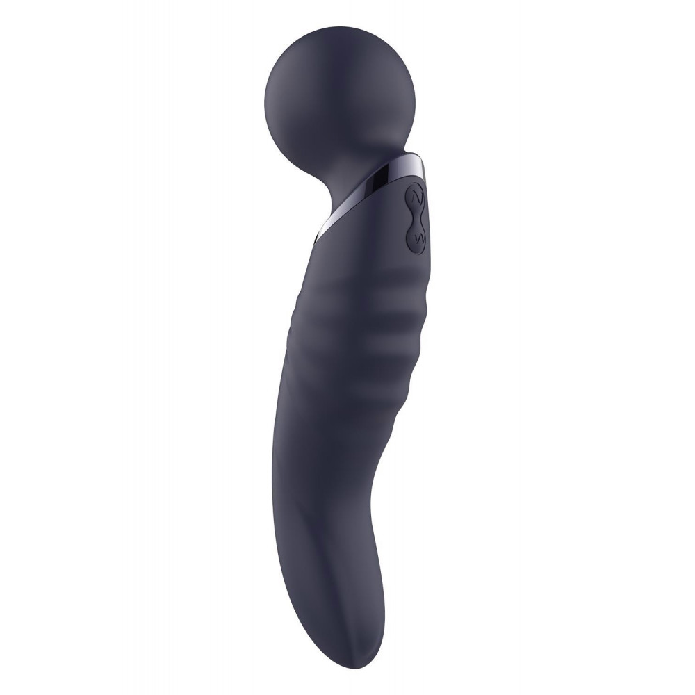 Секс игрушки - Вибратор микрофон изогнутый двойной стимуляции Dream Toys Glam Dual Wand Vibe, фиолетовый