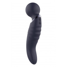 Вибратор микрофон изогнутый двойной стимуляции Dream Toys Glam Dual Wand Vibe, фиолетовый