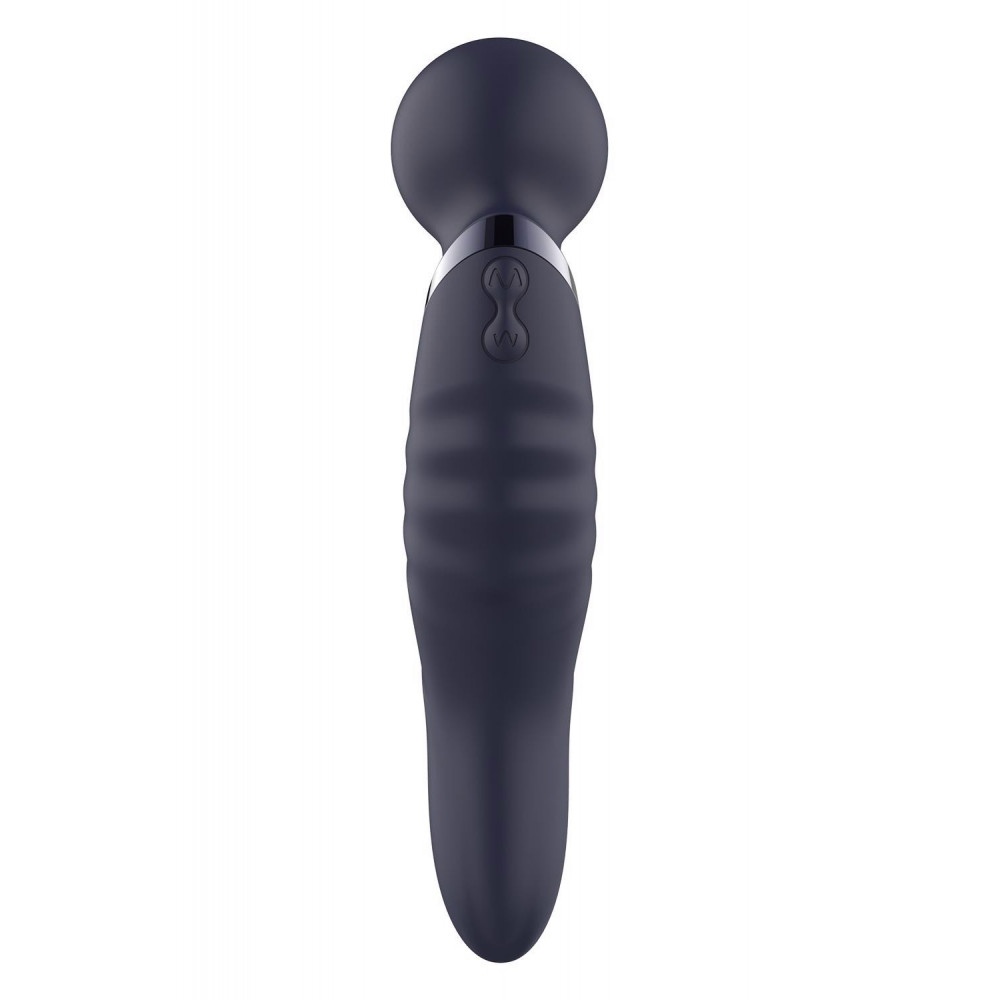 Секс игрушки - Вибратор микрофон изогнутый двойной стимуляции Dream Toys Glam Dual Wand Vibe, фиолетовый 3