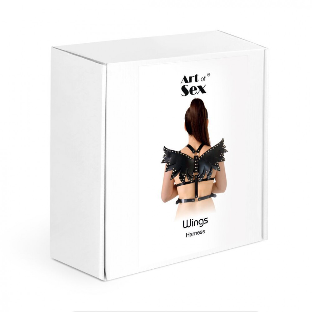 Чокеры, портупеи - Женская портупея Art of Sex - Wings красная XS-M, экокожа 4