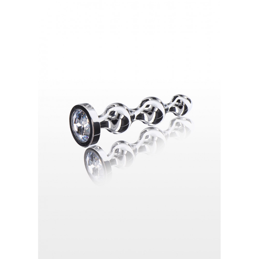 Секс игрушки - Анальная елочка металлическая с кристаллом Toy Joy Diamond Star Beads, Small