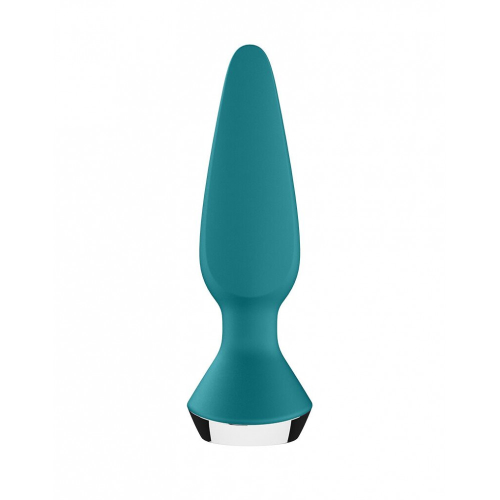 Анальные пробки с вибрацией - Анальная смарт-вибропробка Satisfyer Plug-ilicious 1 Petrol 2