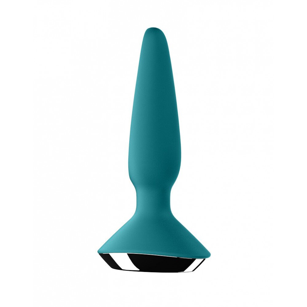 Анальные пробки с вибрацией - Анальная смарт-вибропробка Satisfyer Plug-ilicious 1 Petrol 4
