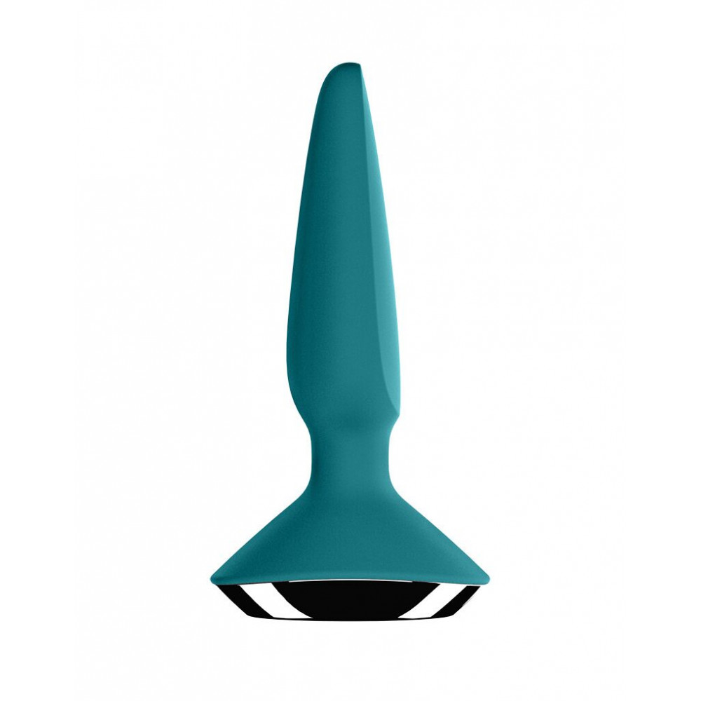 Анальные пробки с вибрацией - Анальная смарт-вибропробка Satisfyer Plug-ilicious 1 Petrol 5