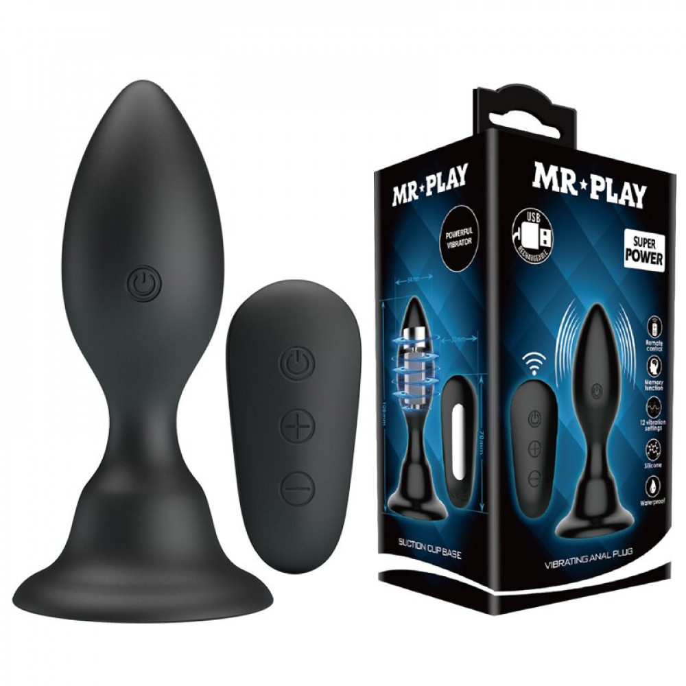 Анальные игрушки - Анальный стимулятор с вибрацией MR PLAY - VIBRATING ANAL PLUG, BI-040076W-MR