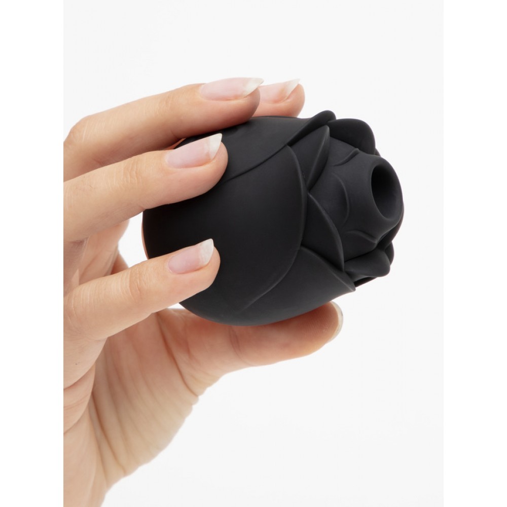 Секс игрушки - Клиторальный стимулятор в форме розы Fifty Shades of Grey Rose Clitoral Suction черного цвета 4