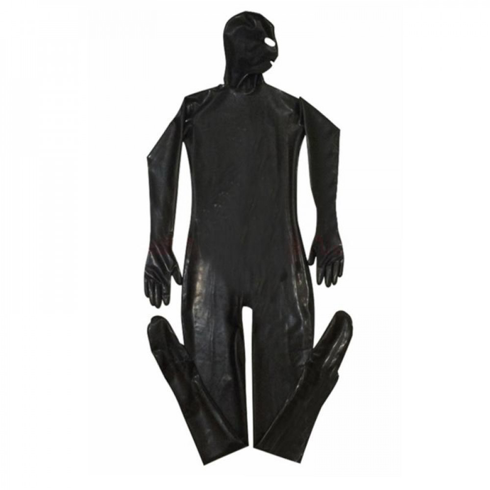 БДСМ игрушки - Комбинезон для бондажа DS Fetish Bondage playsuit размер L blac 1