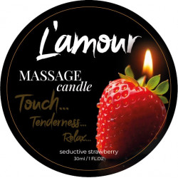 Массажная свеча L'amour Seductive Strawberry с ароматом клубники, 30 мл