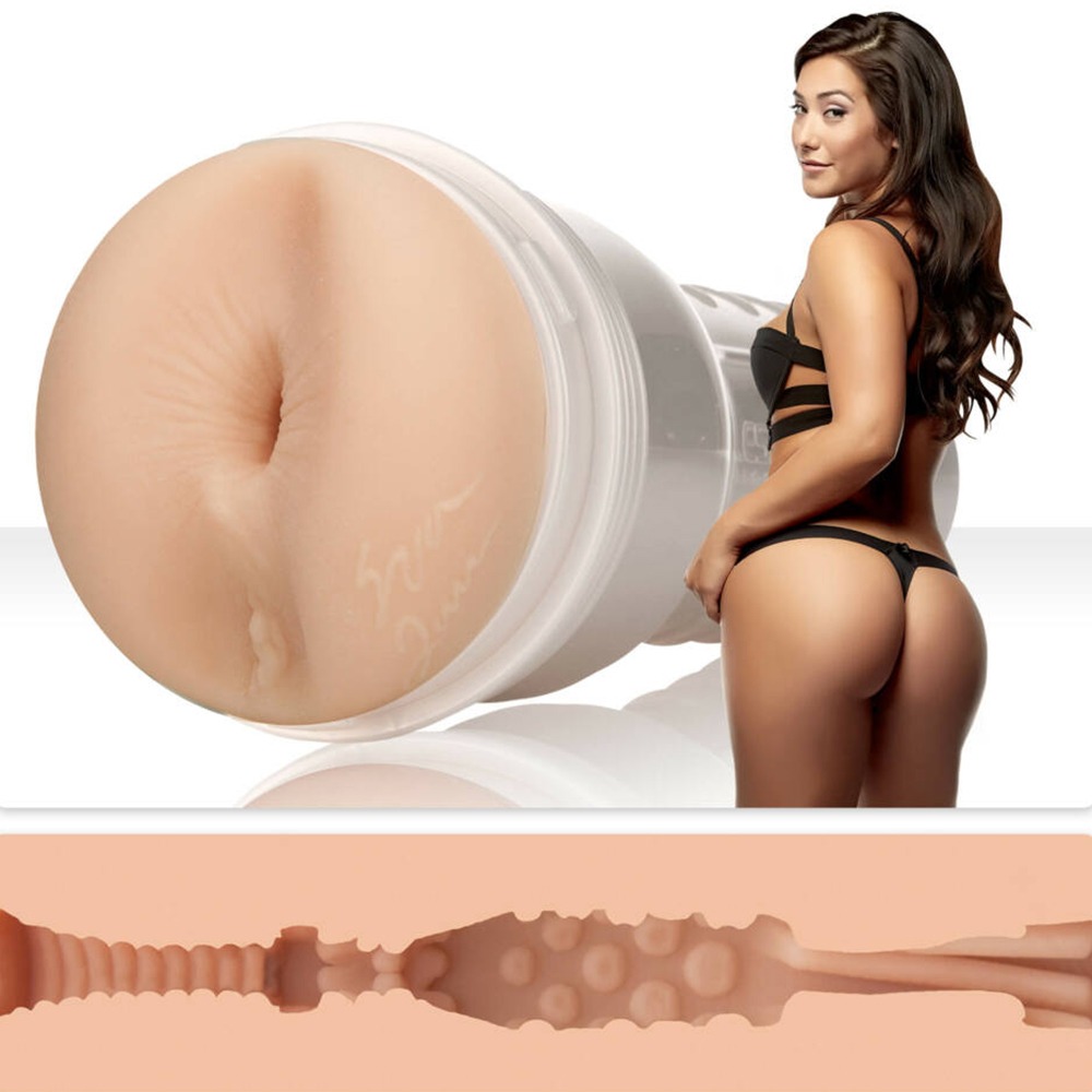 Секс игрушки - Мастурбатор анус в колбе Fleshlight Eva Lovia киберкожа, бежевый
