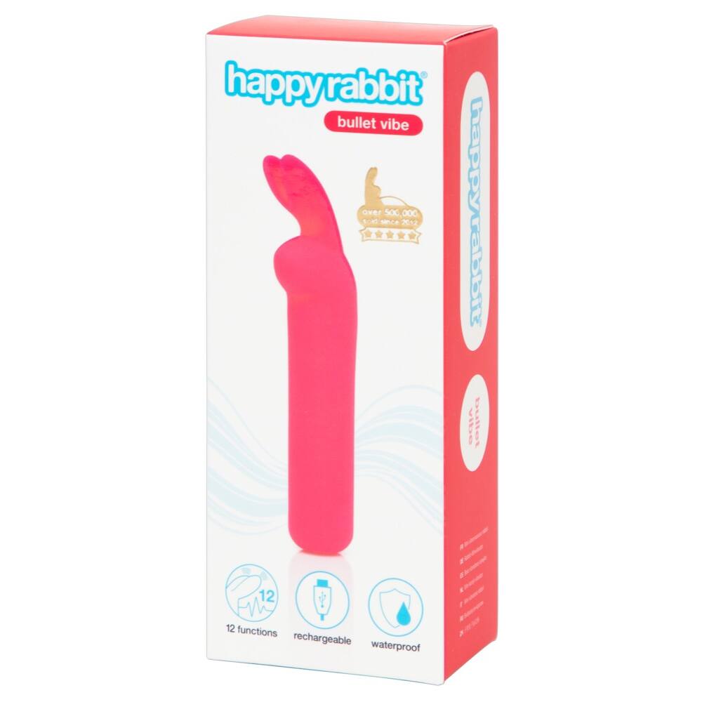 Вибропули  - Мини вибратор Happy Rabbit Rechargeable Bullet Pink 1