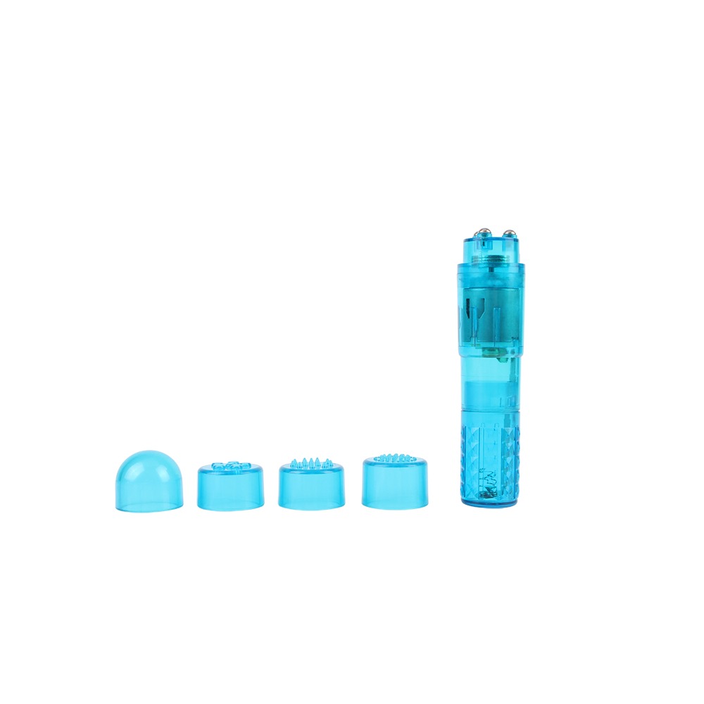 Секс игрушки - Мини-вибратор со сменными насадками Chisa Basic Luv Theory Ultimate Massager, голубой 1