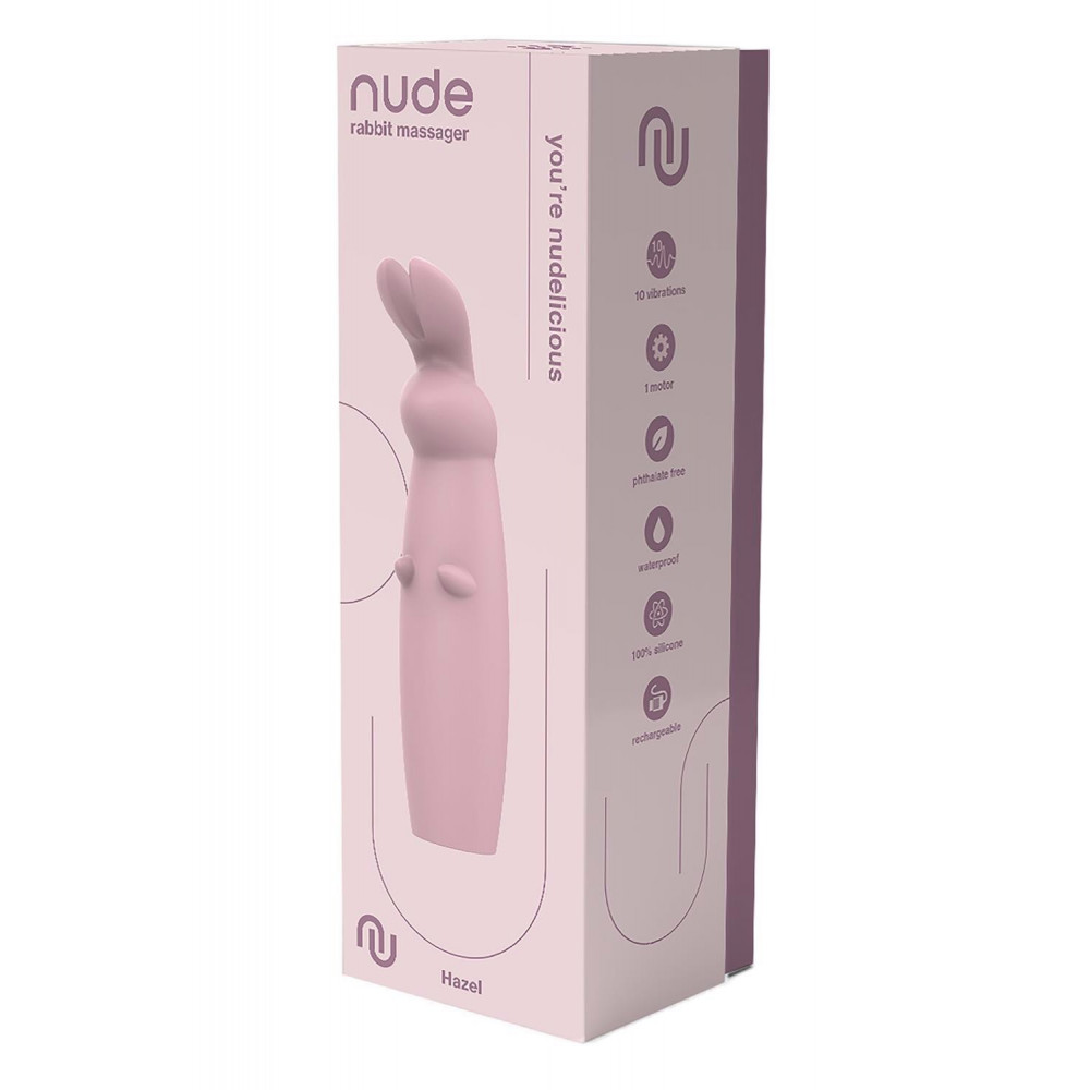 Секс игрушки - Мини-вибратор в виде кролика Dream Toys Nude, розовый 4