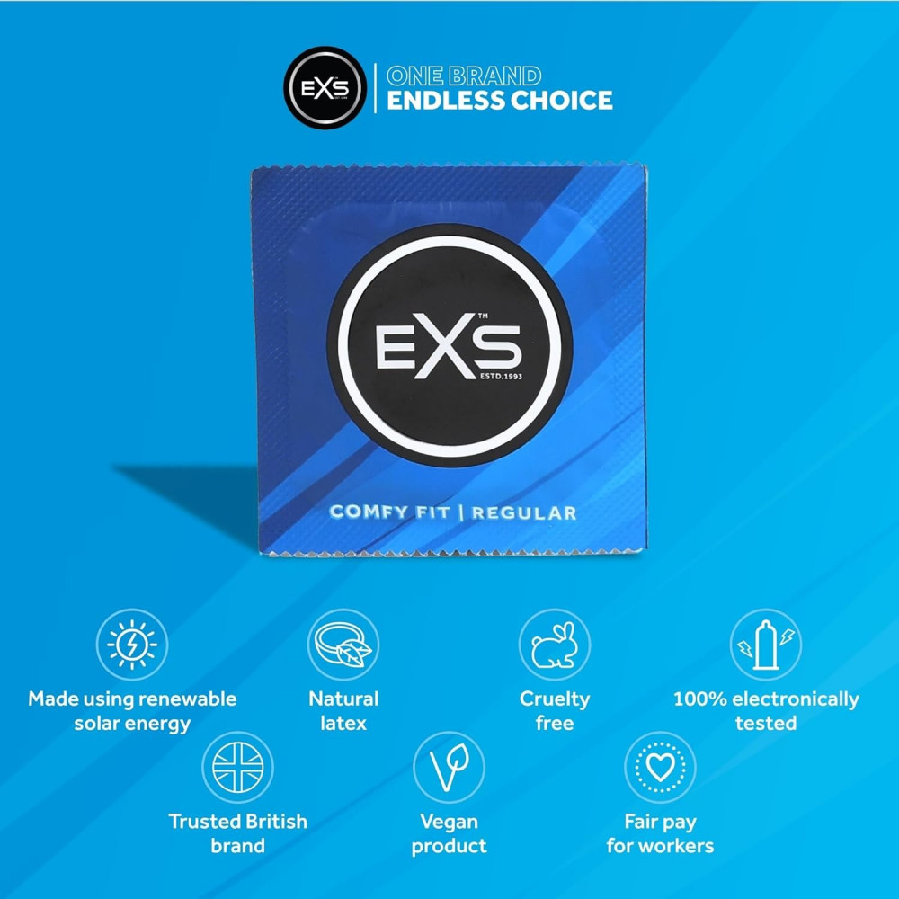 Лубриканты - Набор латексных презервативов EXS Regular комфортной формы с резервуаром (цена за 10 шт.) 1