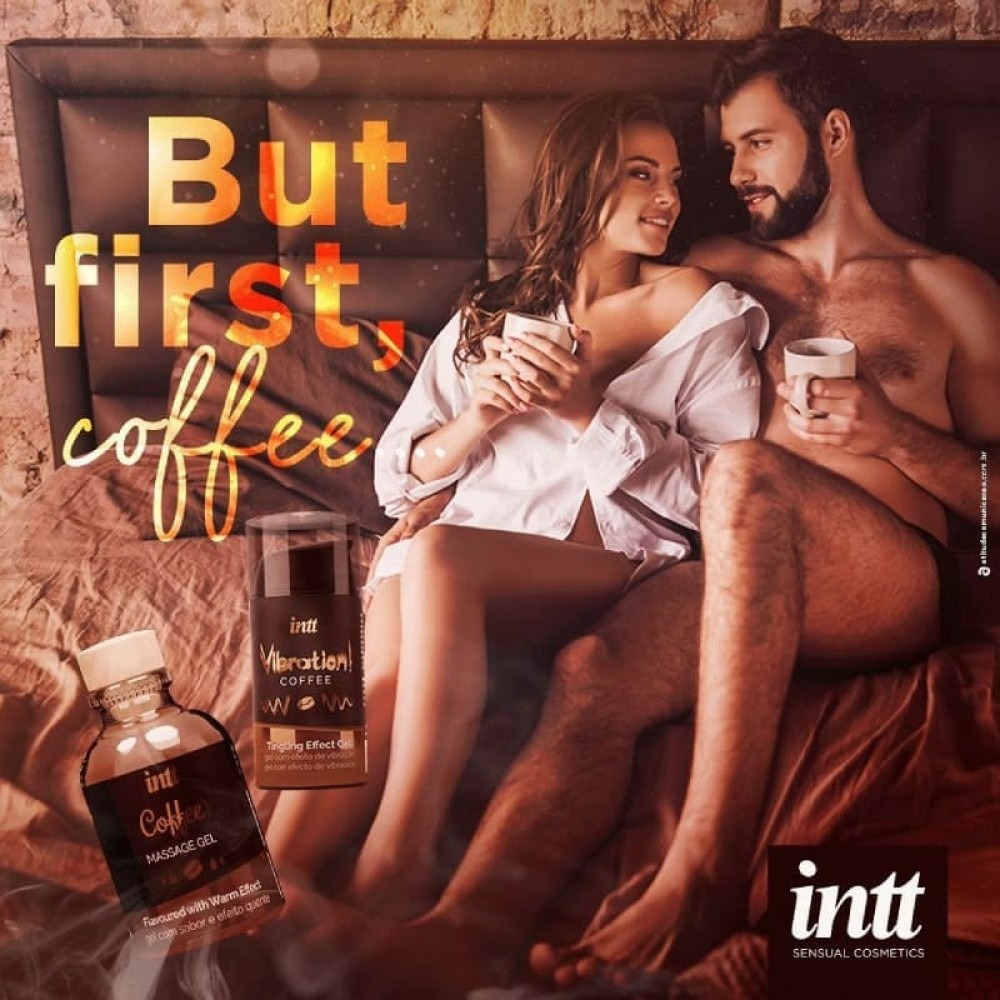 Массажные масла - Съедобный массажный гель для интимных зон Intt Coffee (30 мл) 4