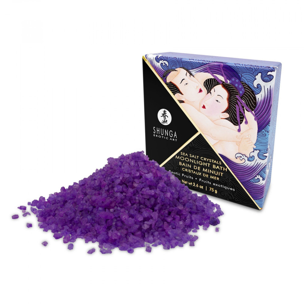 Романтическая атмосфера - Соль для ванны Shunga Moonlight Bath - Exotic Fruits (75 гр), соль Мертвого моря, аромамасла 1