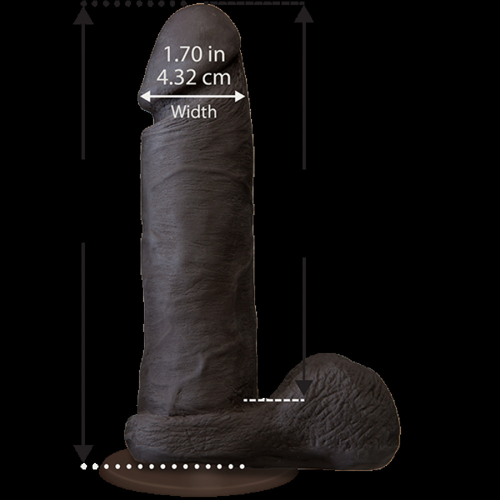 Фаллоимитаторы на присоске, двойные - Фаллоимитатор Doc Johnson The Realistic Cock 6 inch Black - ULTRASKYN, Vac-U-Lock, диаметр 4,3см 1