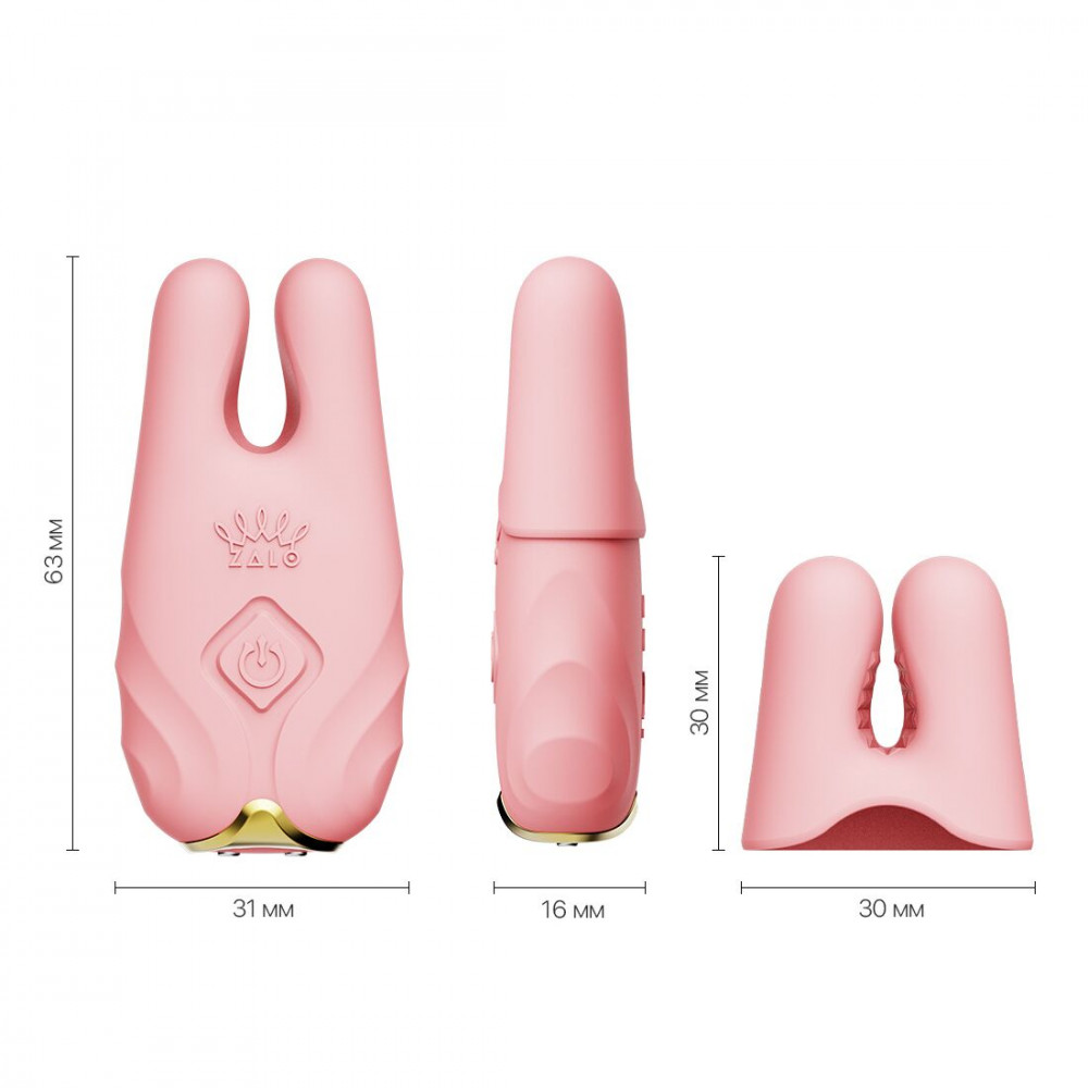Для груди и сосков - Смарт-вибратор для груди Zalo - Nave Coral Pink, пульт ДУ, работа через приложение 6