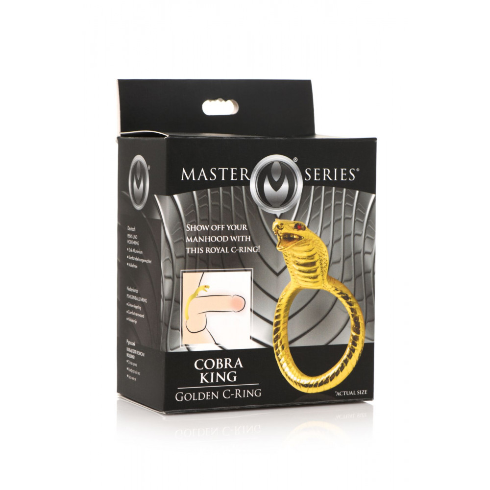 Эрекционное кольцо - Эрекционное кольцо Master Series Cobra King Golden Cock Ring 1