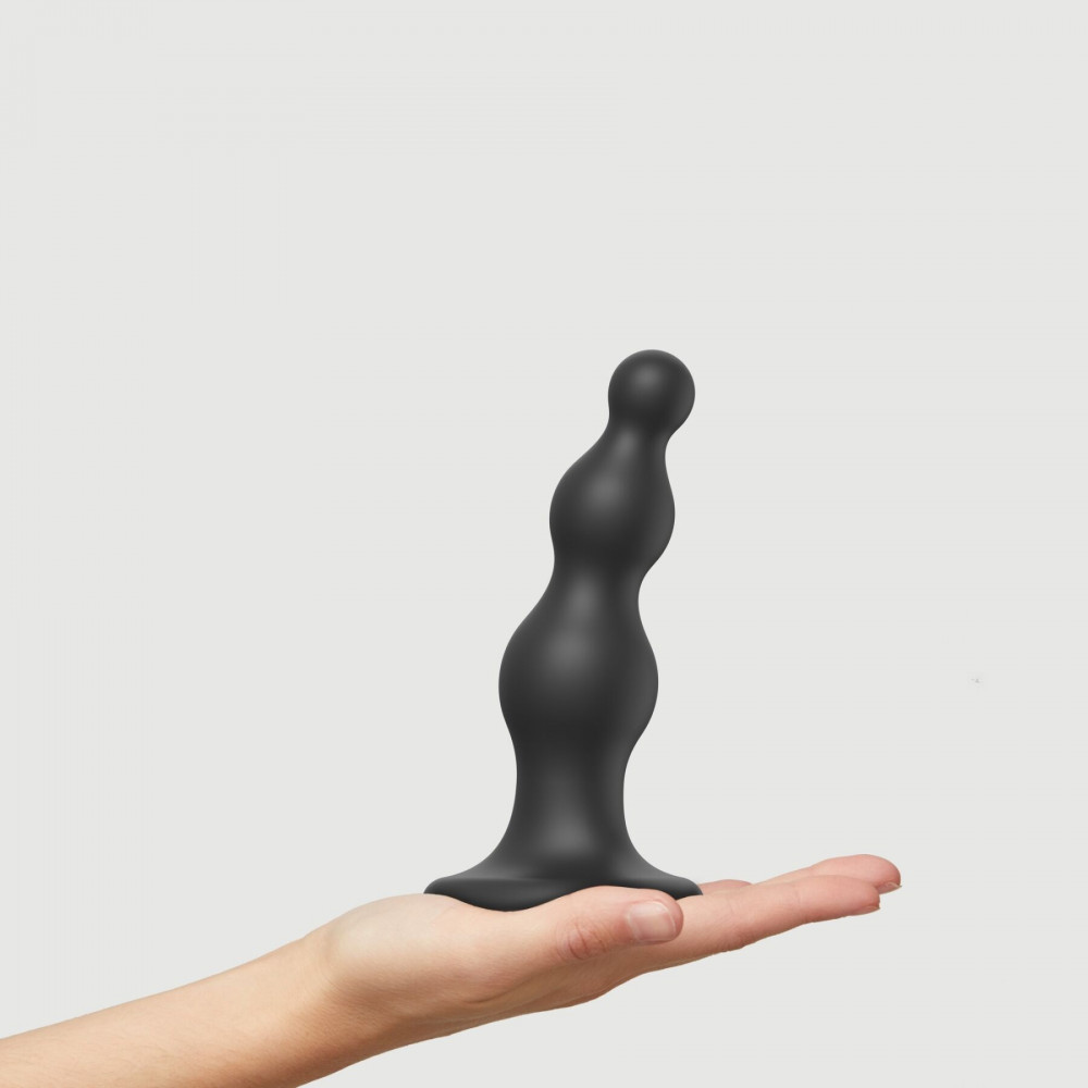 Страпон - Насадка для страпона Strap-On-Me Dildo Plug Beads Black M 5