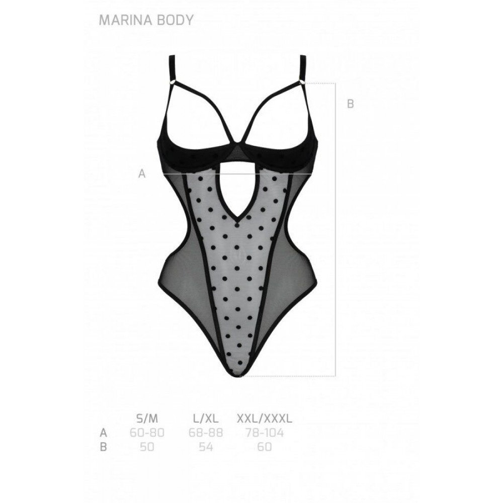Эротическое боди - Боди MARINA BODY black L/XL - Passion 4