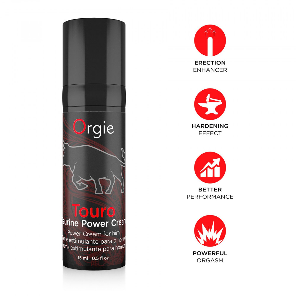 Мужские возбудители - Крем для эрекции Orgie - Touro Power Cream (15 мл) 2