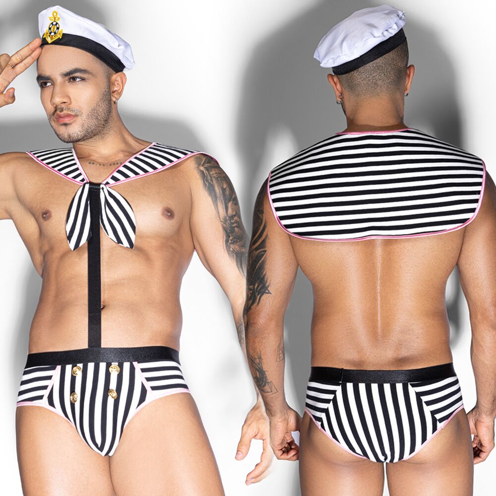 Боди, комплекты и костюмы - Мужской эротический костюм морячка JSY 9153 One Size 5