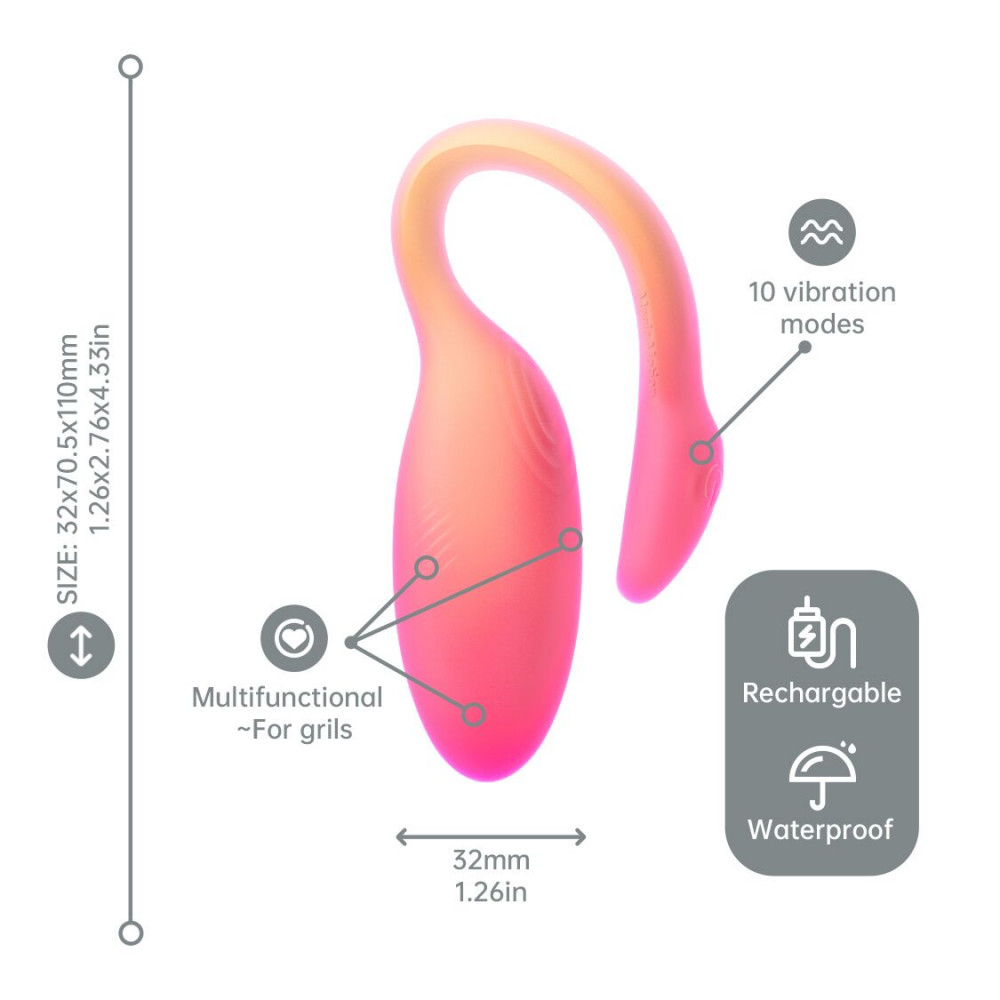 Виброяйцо - Смарт-виброяйцо Magic Motion Flamingo Max Orange 2