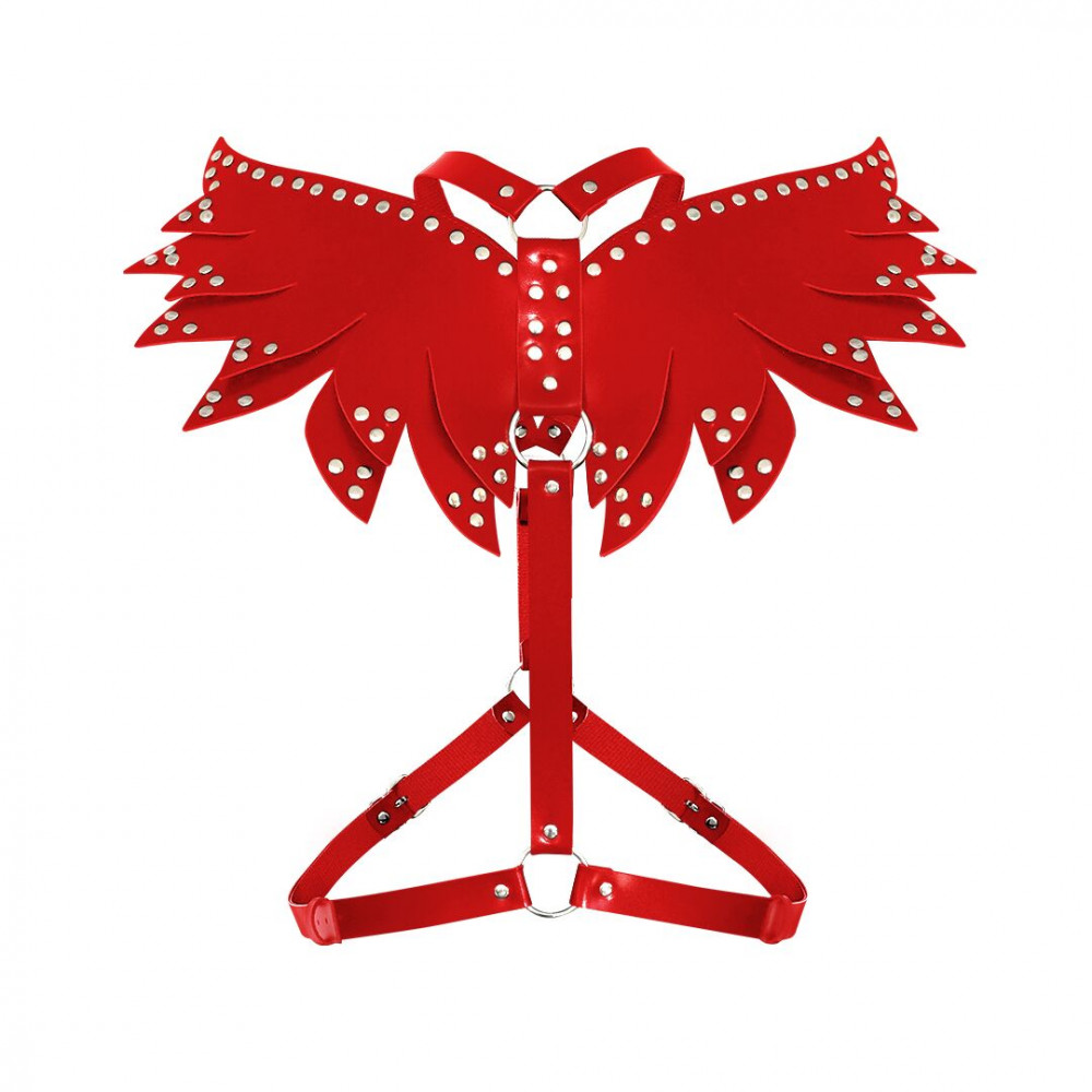 Чокеры, портупеи - Женская портупея Art of Sex - Wings красная XS-M, экокожа 3