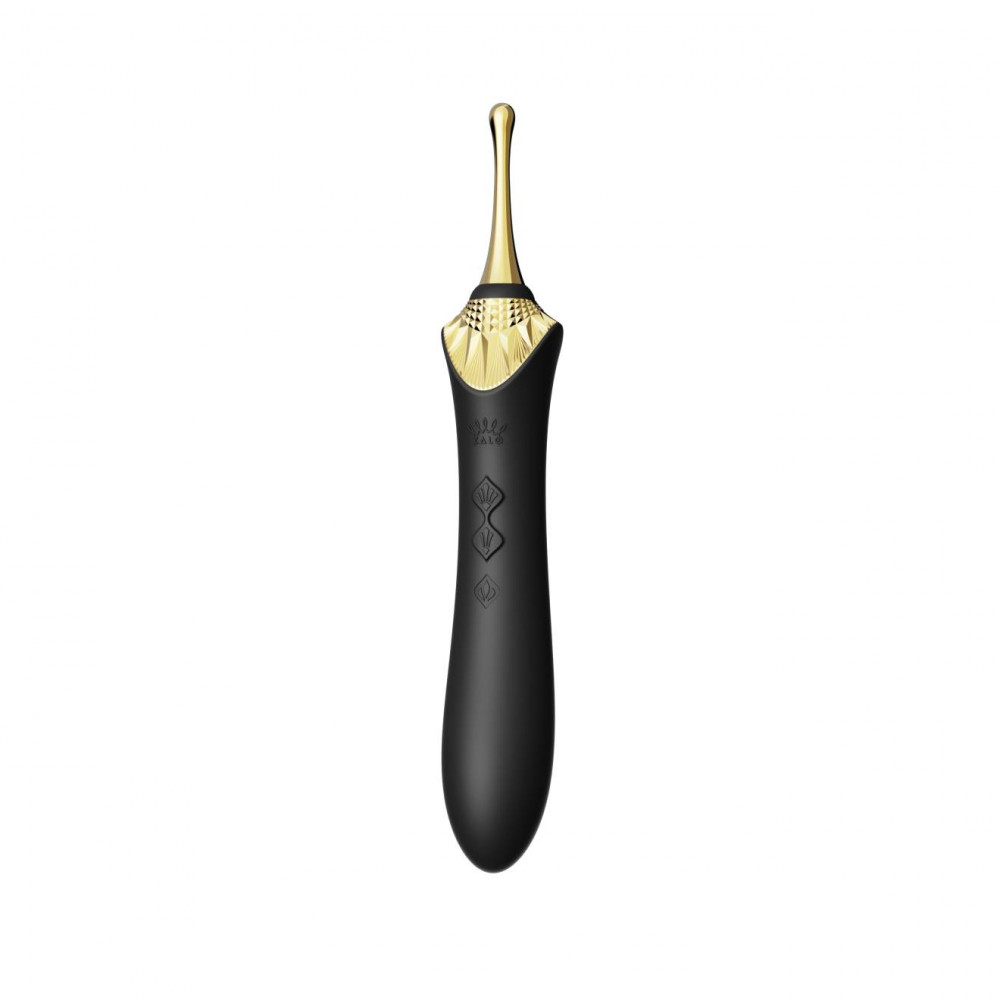 Клиторальный вибратор - Вибратор двухсторонний универсальный BESS2 Obsidian Black 12