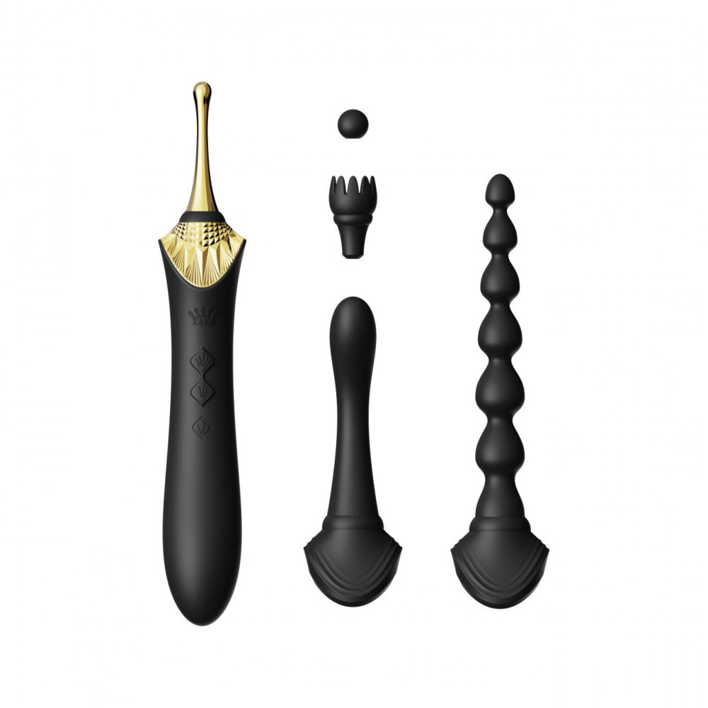 Клиторальный вибратор - Вибратор двухсторонний универсальный BESS2 Obsidian Black 13