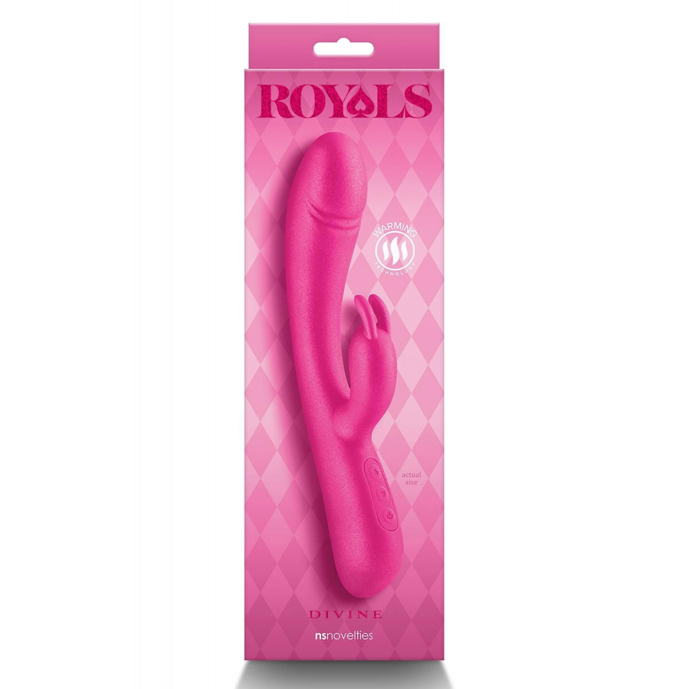 Секс игрушки - Вибратор-кролик с подогревом NS Novelties Royals Divine, розовый 3