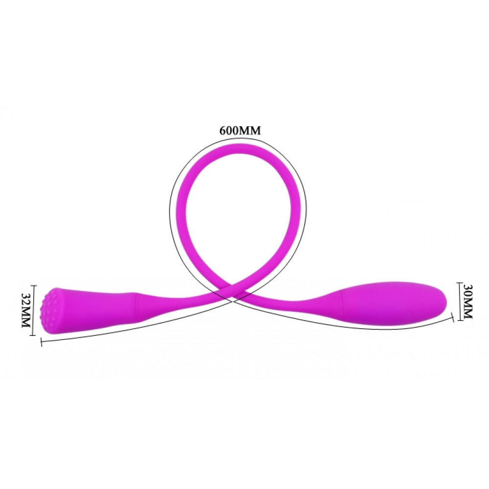 Вибратор - Гибкий двусторонний вибратор PRETTY LOVE - Snaky Vibe, BI-014327-2 4