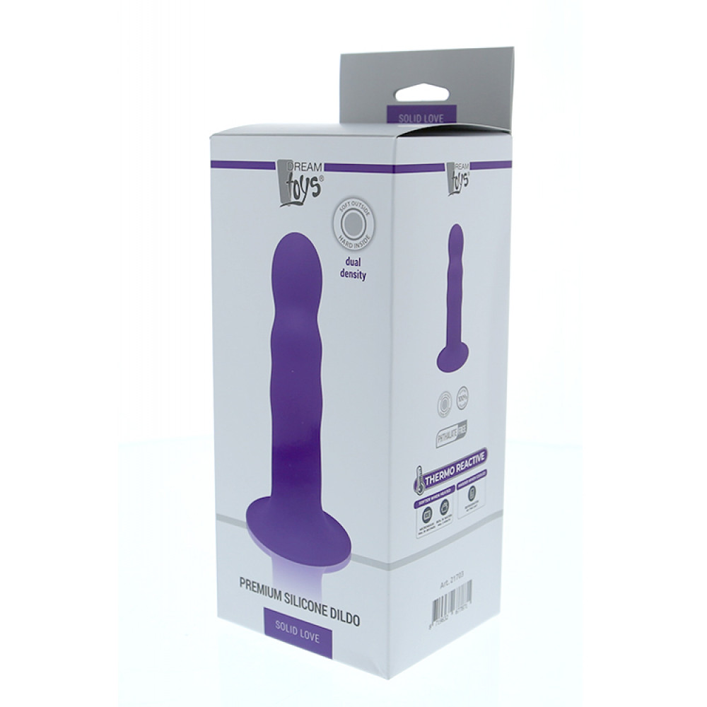 Фаллоимитатор - Фаллоимитатор Термоактивный SOLID LOVE RIBBED PURPLE 3
