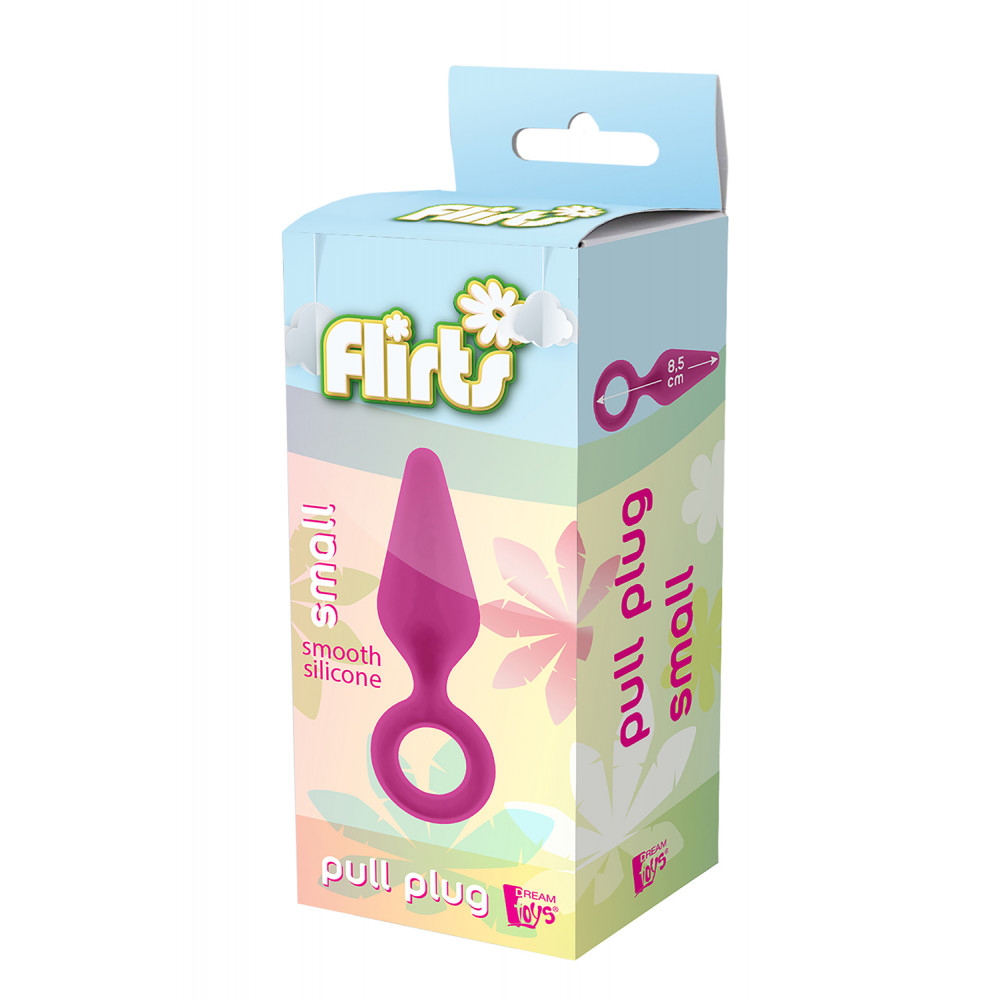 Анальные игрушки - Анальная пробка Dream Toys FLIRTS PULL PLUG SMALL PINK 1